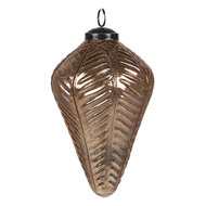 Clayre & Eef | Kerstbal XL Goudkleurig ø 10x16 cm | 6GL4012