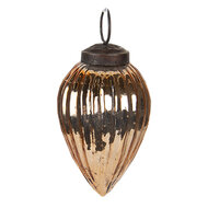 Clayre & Eef | Kerstbal Goudkleurig ø 5x8 cm | 6GL4020