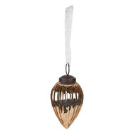 Clayre & Eef | Kerstbal Goudkleurig ø 5x8 cm | 6GL4020