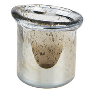Clayre & Eef | Glazen Theelichthouder Groen ø 10x9 cm | 6GL4280