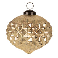 Clayre & Eef | Kerstbal Goudkleurig ø 10x10 cm | 6GL4365S