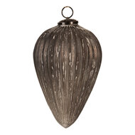 Clayre & Eef | Kerstbal Grijs ø 14x19 cm | 6GL4368M