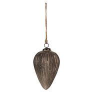 Clayre & Eef | Kerstbal Grijs ø 14x19 cm | 6GL4368M