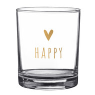 Clayre & Eef | Waterglas Transparant Bruin ø 7x9 cm / 230 ml | 6GL4369