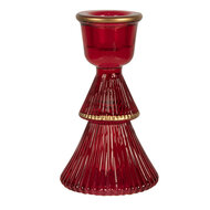 Clayre & Eef | Kandelaar Rood ø 6x10 cm | 6GL4396R