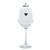Clayre & Eef | Wijnglas Transparant ø 7x21 cm / 300 ml | 6GL4401
