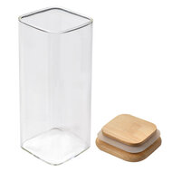 Clayre & Eef | Voorraadpot Deksel Transparant 6x6x15 cm | 6GL4419