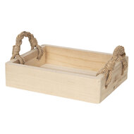 Clayre & Eef | Decoratief Dienblad Bruin 26x20x6 cm | 6H1761