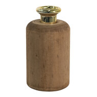 Clayre & Eef | Decoratie Vaas Bruin ø 9x17 cm | 6H2114