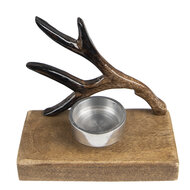 Clayre & Eef | Theelichthouder Bruin 13x7x12 cm | 6H2251