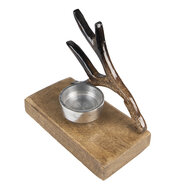 Clayre & Eef | Theelichthouder Bruin 13x7x12 cm | 6H2251