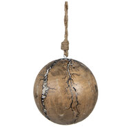 Clayre & Eef | Kerstbal Bruin ø 12x12 cm | 6H2255