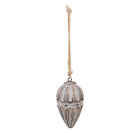 Clayre & Eef | Decoratie Hangers Grijs ø 6x11 cm | 6H2282