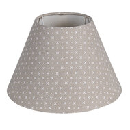 Clayre & Eef | Lampenkap Grijs ø 25x16 cm / E27 | 6LAK0510