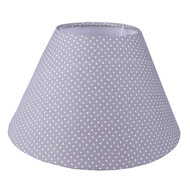 Clayre & Eef | Lampenkap Grijs Wit ø 23x15 cm / E27 | 6LAK0529M
