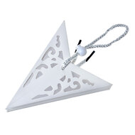 Clayre & Eef | Kerstdecoratie Ster Wit 30x10x30 cm | 6PA0511S