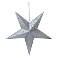 Clayre & Eef | Kerstdecoratie Ster zilverkleurig 60x22x60 cm | 6PA0512LZI