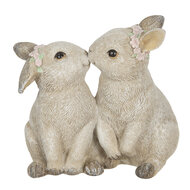 Clayre & Eef | Decoratie Beeld Konijn Beige 10x6x10 cm | 6PR2341