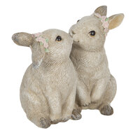 Clayre & Eef | Decoratie Beeld Konijn Beige 10x6x10 cm | 6PR2341