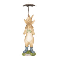 Clayre & Eef | Decoratie Beeld Konijn Bruin 8x7x25 cm | 6PR2599