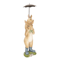 Clayre & Eef | Decoratie Beeld Konijn Bruin 8x7x25 cm | 6PR2599