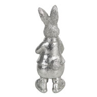 Clayre & Eef | Decoratie Beeld Konijn Zilverkleurig 6x6x13 cm | 6PR3096ZI