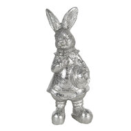 Clayre & Eef | Decoratie Beeld Konijn Zilverkleurig 6x6x13 cm | 6PR3097ZI