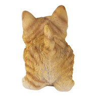 Clayre &amp; Eef   | Decoratie Beeld Kat Bruin, Beige 19x8x10 cm | 6PR3358