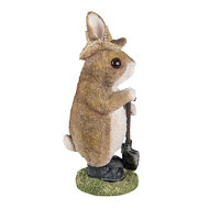 Clayre & Eef | Decoratie Beeld Konijn Bruin 9x8x22 cm | 6PR3373