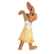 Clayre & Eef | Decoratie Konijn Geel, Bruin 5x5x9 cm | 6PR3533