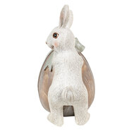 Clayre & Eef | Decoratie Konijn Beige, Grijs, Bruin 8x5x11 cm | 6PR3564