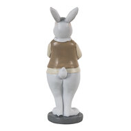 Clayre & Eef | Decoratie Beeld Konijn Beige, Wit 5x5x15 cm | 6PR3585