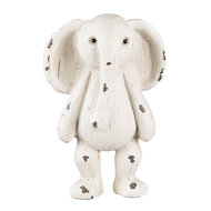 Clayre & Eef | Decoratie Beeld Olifant Beige, Bruin 6x4x10 cm | 6PR3640