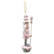 Clayre & Eef | Decoratie Beeld Notenkraker Roze 3x3x11 cm | 6PR3667
