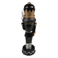 Clayre & Eef | Kerstdecoratie Notenkraker Zwart 5x5x17 cm | 6PR3688