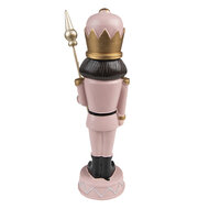 Clayre & Eef | Kerstdecoratie Notenkraker Roze 5x5x17 cm | 6PR3689