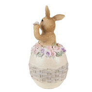 Clayre & Eef | Decoratie beeld Konijn Beige Bruin 6x6x13 cm | 6PR3832