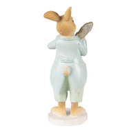 Clayre & Eef | Decoratie beeld Konijn Groen Bruin 7x5x15 cm | 6PR3851