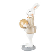 Clayre & Eef | Decoratie Beeld Konijn Beige Bruin 6x6x15 cm | 6PR3867