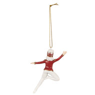 Clayre & Eef | Decoratie Hanger Notenkraker Rood Wit 8x2x11 cm | 6PR3981
