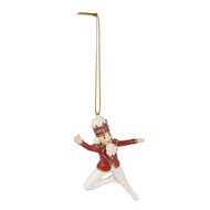 Clayre & Eef | Decoratie Hanger Notenkraker Rood Wit 8x2x11 cm | 6PR3981