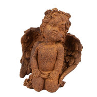 Clayre & Eef | Decoratie engel Bruin 9x7x11 cm | 6PR4076