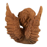 Clayre & Eef | Decoratie engel Bruin 11x11x12 cm | 6PR4077
