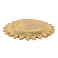 Clayre & Eef | Decoratie schaal Goudkleurig ø 20x2 cm | 6PR4775