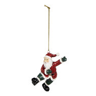 Clayre & Eef | Decoratie hanger kerstman Rood 5x5x8 cm | 6PR4927