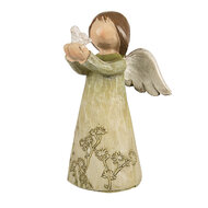 Clayre & Eef | Kerstdecoratie Beeld Engel Groen 7x6x12 cm | 6PR4981