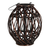 Clayre & Eef | Windlicht Bruin ø 26x30 cm | 6RO0491