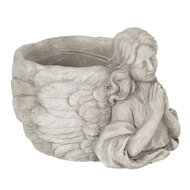 Clayre & Eef | Bloempot Binnen Grijs 19x17x14 cm | 6TE0282M