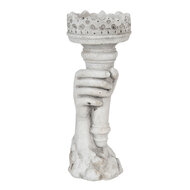 Clayre & Eef | Kandelaar Grijs 12x10x27 cm | 6TE0285S
