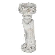 Clayre & Eef | Kandelaar Grijs 12x10x27 cm | 6TE0285S